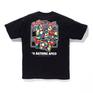 Футболка A Bathing Ape x Medicom Toy Camo Logo Tee 'Black'