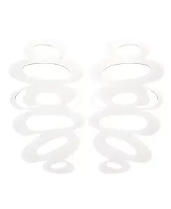 Объемные серьги-гвоздики Swanky Designs, white