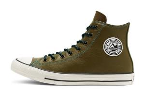 Кеды Converse Tumbled Leather Chuck Taylor All Star 'Green White'