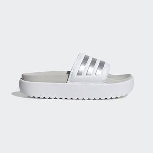 Шлепанцы Adilette на платформе Adidas, цвет Cloud White/Zero Metalic/Grey One