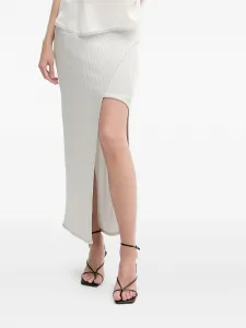 Юбка асимметричного кроя в рубчик Iro, серый