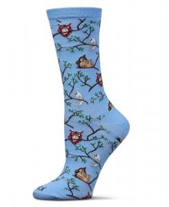 Женские носки Owls Crew Socks MeMoi, Light blue