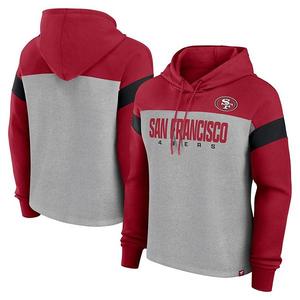 Женский худи heather gray/scarlet san francisco 49ers bold play call Fanatics