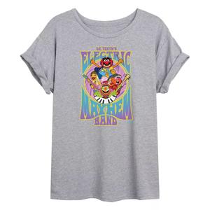 Струящаяся футболка Disney's The Muppets Juniors Mayhem Band Licensed Character, серый