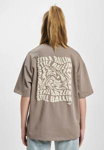 Принт на футболке WAVY DEF, бежевый