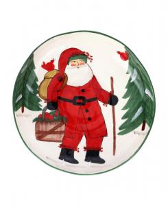 Миска для гольфа "Старый Санта-Клаус" с корзиной для яблок VIETRI, красный