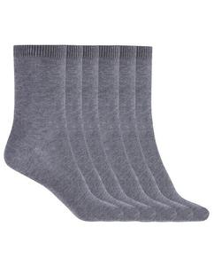 В упаковке 6 пар однотонных хлопковых носков Basix Punto Blanco, серый