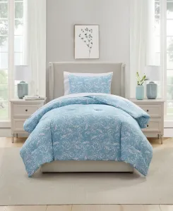 Роскошный мягкий биоморфный комплект постельного белья из 5 предметов, размер Twin XL Nestl, синий