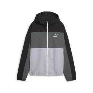 Куртка oversized hooded windbreaker 'grey' Puma, черный