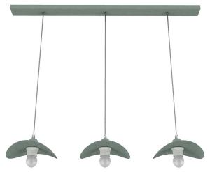 Подвесной светильник Lumicom Piuma, зеленый - металл - 30 x 120 x 30 см