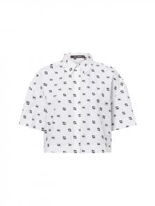 Блузка Karl Lagerfeld, цвет weiß schwarz