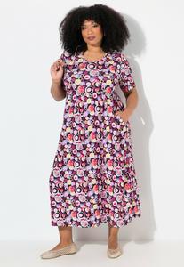 Платье Ulla Popken BUBBLE MATTE SHORT SLEEVE V-NECK, Black