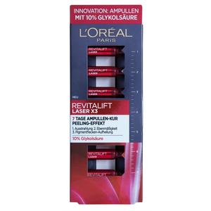 Скраб для лица revitalift laser anti-aging gesichtspflege glykolsäure ampullen 7-tage-kur, 7 x 1ml Loreal Paris, объем 9.1 мл