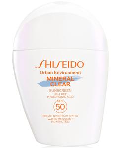 Солнцезащитный крем Urban Environment Mineral Clear Sunscreen SPF 50 Shiseido, No Color