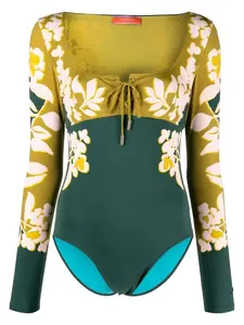 Купальник с принтом La DoubleJ, зеленый