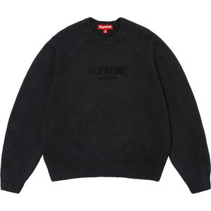 Свитер с логотипом flocked Supreme, черный