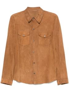 Замшевая рубашка Salvatore Santoro, коричневый