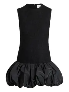 Твидовое платье с объемным подолом PATOU, черный