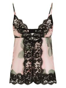 Dolce & Gabbana комбинация с цветочным принтом, розовый