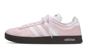 Adidas Neo Кроссовки для скейтбординга VL Court Lifestyle с розовым украшением, нескользящие, унисекс, розовые, белые