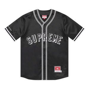 Куртка Supreme x Mitchell & Ness Stadium Satin Varsity Jacket, Black
