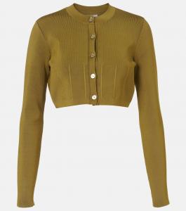 Укороченный кардиган Atalanta Galvan, оливковый