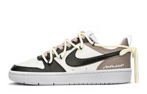 Кроссовки Nike Court Borough Series Skateboard Shoes Women's Low-Top Brown Beige