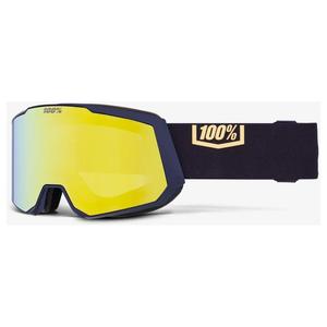 100% горнолыжные очки Snowcraft XL, Night Show - Hiper Yellow Gold Mirror + Bonus Turquoise Mirror Lens