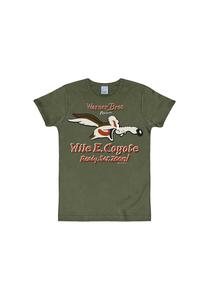 Футболка приталенного кроя Wile E Coyote - Ready, Set, Zoom LOGOSHIRT, темно-оливковый