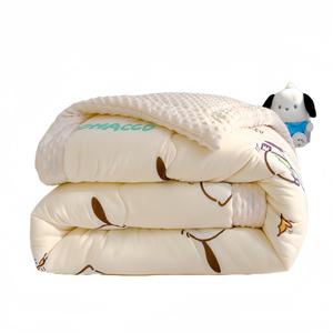 Стеганое одеяло из бобового волокна, всесезонное одеяло, утепленное зимнее одеяло, одеяло для студенческого общежития, весенне-осеннее одеяло, двустороннее одеяло Sanrio, бежевый