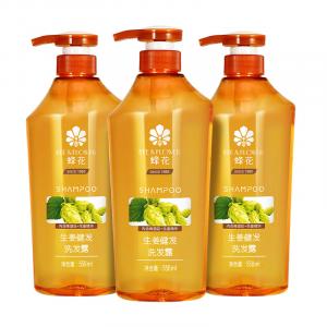 Имбирный шампунь для здоровья волос очищение, разглаживание, объем и пышность 600мл*2/750мл*2 бутылки BEE &FLOWER