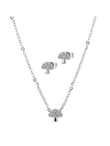 Adeliás Женское колье с подвеской - из нержавеющей стали серебристого цвета