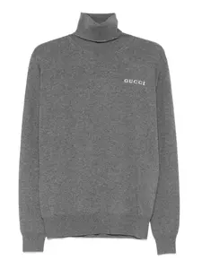 Свитер с высоким воротником Gucci, серый