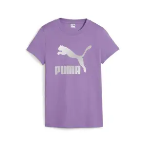 Футболка PUMA "Женская футболка с блестящим логотипом CLASSICS", фиолетовый