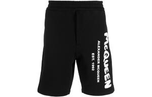 Шорты с принтом логотипа Alexander McQueen, черные