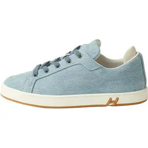HERMES Детские низкие парусиновые туфли женские, синие
