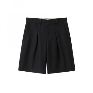 NANS STUDIO Мужские повседневные шорты, ЧЕРНЫЙ/ЧЕРНЫЙ