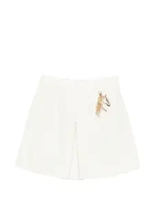 Мини-юбка с логотипом Emporio Armani, бежевый