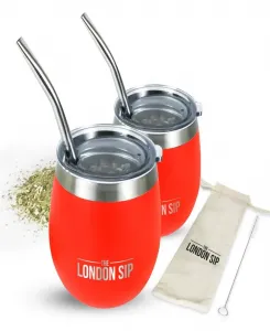 Чашка Yerba Mate Bombilla соломенная 0,2 л London Sip, оранжевый