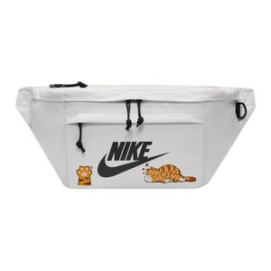 Nike Тканевая наплечная сумка через плечо поясная унисекс светло-бежевая, Lying on The Ground Cute Ginger Cat