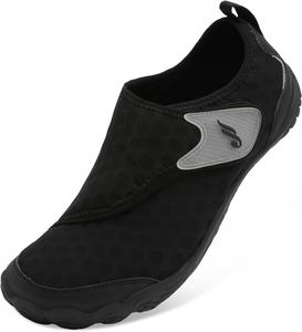 Водные тапочки JIASUQI для женщин и мужчин, босоножки для плавания и пляжа, быстро сохнущие водные сандалии для взрослых, черный