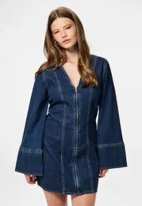 Джинсовое платье pcflora Pieces, Dark Blue Denim