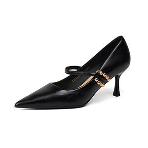 TATAYA Женские туфли на высоком каблуке светло-коричневые, бежево-черные, цвет Black