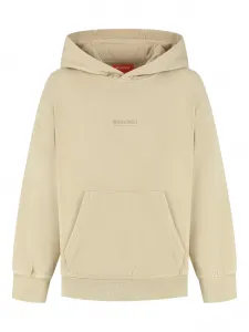 Худи с графичным принтом Woolrich Kids, нейтральный