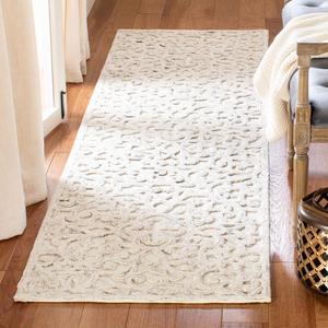 Ковер-дорожка SAFAVIEH, 69 x 244 см, Trace Collection -, Camel & Ivory, ручная работа из шерсти, идеален для помещений с высокой проходимостью в гостиной, спальне (TRC103E)