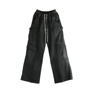 Брюки Rick Owens Double Cargo Jumbo Belas Pants, Black Wax