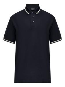 Рубашка поло Emporio Armani с контрастной отделкой, синий