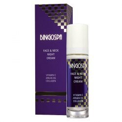 BINGOSPA Крем для лица и шеи ночной с витамином С, аргановым маслом и коллагеном 50г  