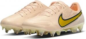 Футбольные бутсы для мягкого грунта Nike Mixed Tiempo Legend 9 Elite SG-Pro AC, Guava Ice Yellow Strike Sunset Glow