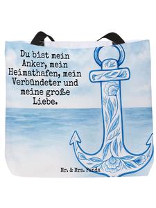 Mr. & Mrs. Panda Сумка с изображением якоря, синего цвета, с надписью белого цвета